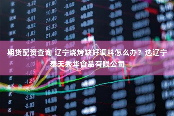 期货配资查询 辽宁烧烤缺好调料怎么办？选辽宁奉天秀华食品有限公司